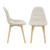 Scaune bucatarie Kopparberg G2VE set 4 buc poliester/ fag bej [en.casa] HausGarden Leisure