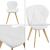Set 2 scaune de bucatarie Almhult W alb [en.casa] HausGarden Leisure