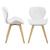 Set 2 scaune de bucatarie Almhult W alb [en.casa] HausGarden Leisure