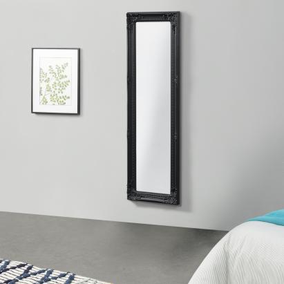 Oglinda de perete Livorno S 132 x 42 x 3,5 cm lemn negru [en.casa] HausGarden Leisure