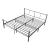Pat rama metalica Laos S180 otel negru [en.casa] HausGarden Leisure