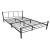 Pat rama metalica Laos S160 otel negru [en.casa] HausGarden Leisure