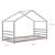 Pat copii Aurora 90G cu saltea gri mat lacuit [en.casa] HausGarden Leisure