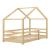 Pat copii KnattenNH cu saltea si grilaj protectie 90x200 cm culoarea lemnului [en.casa] HausGarden Leisure