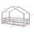 Pat copii KnattenHG cu saltea si grilaj protectie 70x140 cm gri deschis [en.casa] HausGarden Leisure