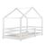 Pat copii KnattenW cu saltea si grilaj protectie 90x200 cm alb [en.casa] HausGarden Leisure