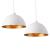 Set 2 bucati lustra ToulonW 60W metal/alb auriu [lux.pro] HausGarden Leisure
