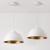 Set 2 bucati lustra ToulonW 60W metal/alb auriu [lux.pro] HausGarden Leisure
