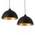 Set 2 bucati lustra ToulonS 60W metal/negru auriu [lux.pro] HausGarden Leisure