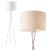 Lampa de podea Grenoble 154 cm 1 x E27 alb [lux.pro] HausGarden Leisure
