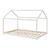 Pat copii Dudu forma casuta 206x146x134cm brad alb [en.casa] HausGarden Leisure