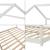 Pat copii Dudu forma casuta 206x146x134cm brad alb [en.casa] HausGarden Leisure