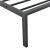 [en.casa]® Pat rama metalica Imatra 4, 210cm x 185cm x 60cm, otel, negru mat, dublu, forma moderna minimalista HausGarden Leisure