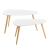 Masuta cafea Langesund W set 2 buc masuri diferite alb/natur [en.casa] HausGarden Leisure