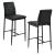 Scaune de bar LidkopingS set 2 buc negru [en.casa] HausGarden Leisure