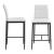 Scaune de bar LidkopingW set 2 buc alb/negru [en.casa] HausGarden Leisure