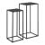 Set 2 bucati masute Rita masuri diferite negru mat [en.casa] HausGarden Leisure