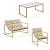 Set mobilier gradina Dallas masa banca fotoliu otel/textil bej [casa.pro] HausGarden Leisure