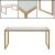 Set mobilier gradina Dallas masa banca fotoliu otel/textil bej [casa.pro] HausGarden Leisure