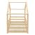 Pat copii casuta SelenaH 80x160 cm culoarea lemnului [en.casa] HausGarden Leisure