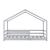 Pat copii casuta SelenaGH 90x200 cm gri deschis [en.casa] HausGarden Leisure