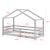 Pat copii casuta SelenaGH 90x200 cm gri deschis [en.casa] HausGarden Leisure