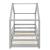 Pat copii casuta SelenaGH 70x140 cm gri deschis [en.casa] HausGarden Leisure