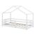 Pat copii casuta SelenaW 90x200 cm alb [en.casa] HausGarden Leisure