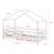 Pat copii casuta SelenaW 90x200 cm alb [en.casa] HausGarden Leisure