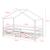 Pat copii casuta SelenaW 80x160 cm alb [en.casa] HausGarden Leisure
