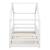 Pat copii casuta SelenaW 70x140 cm alb [en.casa] HausGarden Leisure