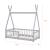 Pat copii Cristal cu saltea lemn brad gri deschis [en.casa] HausGarden Leisure