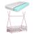 Pat copii Cristal cu saltea lemn brad roz [en.casa] HausGarden Leisure