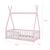 Pat copii Cristal cu saltea lemn brad roz [en.casa] HausGarden Leisure