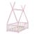Pat copii Cristal cu saltea lemn brad roz [en.casa] HausGarden Leisure