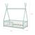 Pat copii Cristal cu saltea lemn brad verde [en.casa] HausGarden Leisure