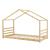 Pat copii Ema H90 cu saltea forma casuta culoarea lemnului [en.casa] HausGarden Leisure