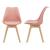 Scaune design Tori set 2 buc 81 x 49 x 57cm roz [en.casa] HausGarden Leisure