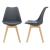 Scaune design Tori set 2 buc 81 x 49 x 57cm gri [en.casa] HausGarden Leisure