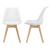 Scaune design Tori set 2 buc 81 x 49 x 57cm alb [en.casa] HausGarden Leisure
