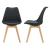 Scaune design Tori set 2 buc 81 x 49 x 57cm negru [en.casa] HausGarden Leisure