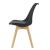 Scaune design Tori set 2 buc 81 x 49 x 57cm negru [en.casa] HausGarden Leisure