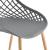 Scaune design FeliciaG set 2 buc plastic/metal gri [en.casa] HausGarden Leisure