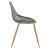Scaune design FeliciaG set 2 buc plastic/metal gri [en.casa] HausGarden Leisure