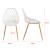Scaune design FeliciaW set 2 buc plastic/metal alb [en.casa] HausGarden Leisure