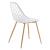 Scaune design FeliciaW set 2 buc plastic/metal alb [en.casa] HausGarden Leisure