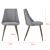 Scaune bucatarie Delia set 2 buc tapitate textil [en.casa] HausGarden Leisure