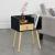 Masuta living Dodo cu sertar negru/efect lemn [en.casa] HausGarden Leisure