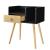 Masuta living Dodo cu sertar negru/efect lemn [en.casa] HausGarden Leisure