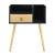 Masuta living Dodo cu sertar negru/efect lemn [en.casa] HausGarden Leisure